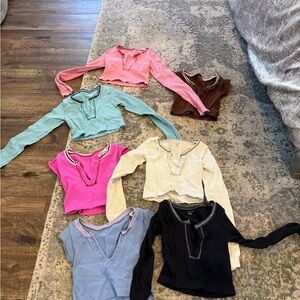 Urban Outfitters Ribbed Going for Gold tops